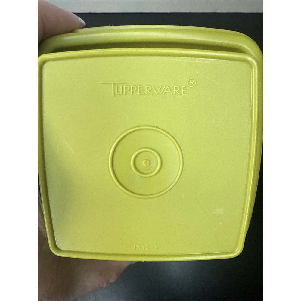 Vintage Pickle Keeper Tupperware Avocado Green‎ 3 Piece 1330-4